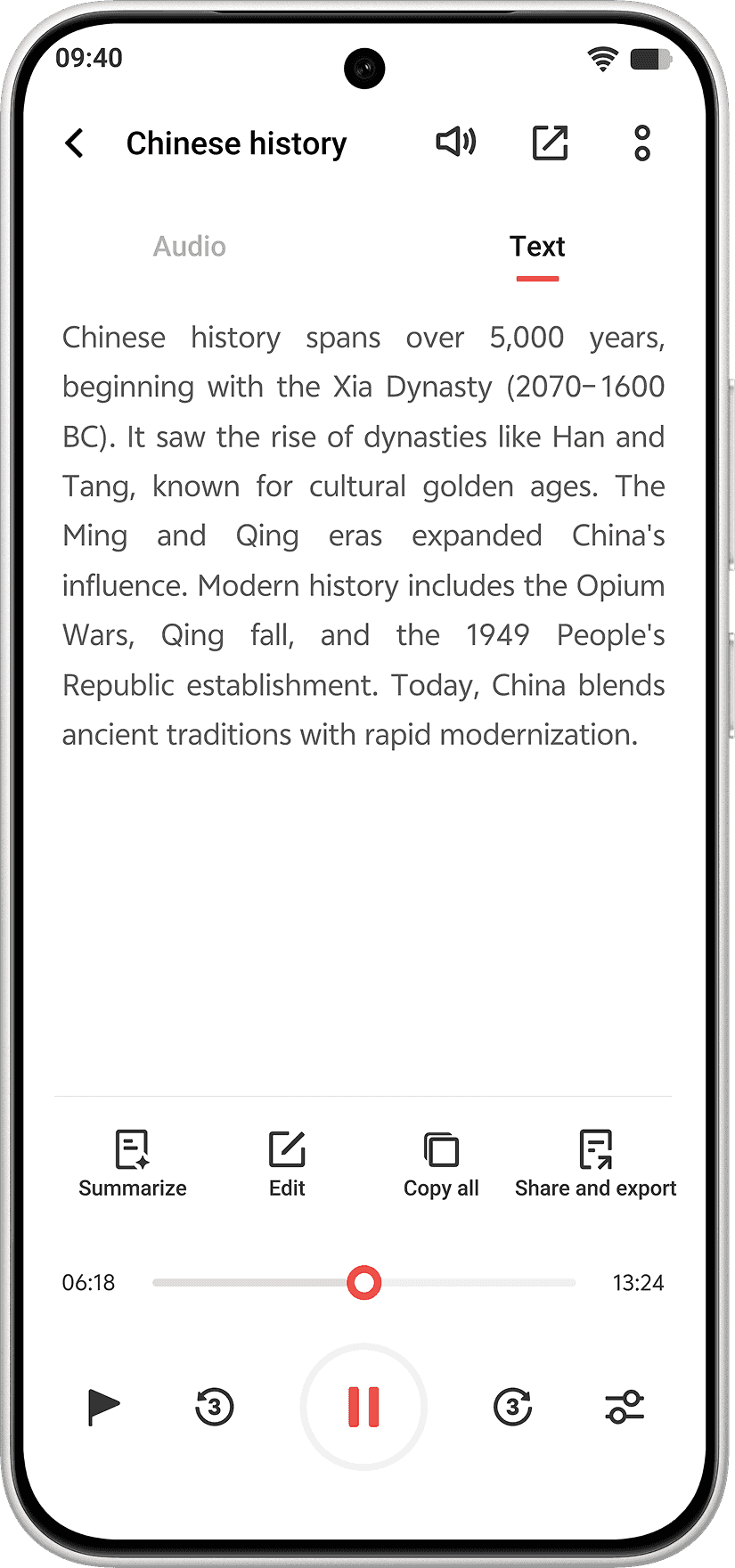 vivo Y500 with AI Transcript Assist feature
