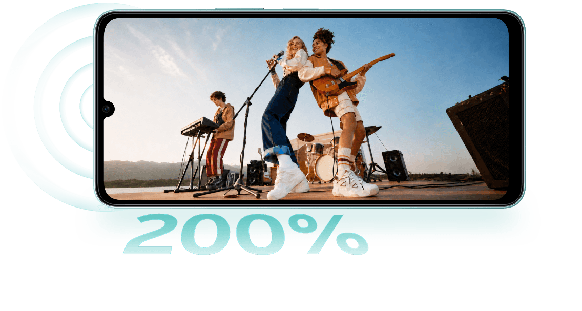 vivo Y05e with 200 percent super loud volume