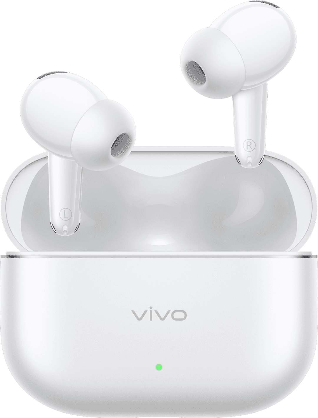 vivo Buds Ultra in the color of Glacier White