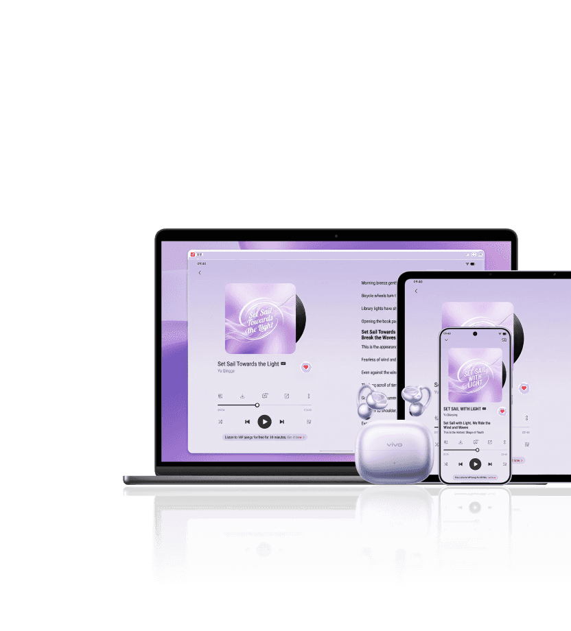vivo Buds Clip with tri-device connectivity