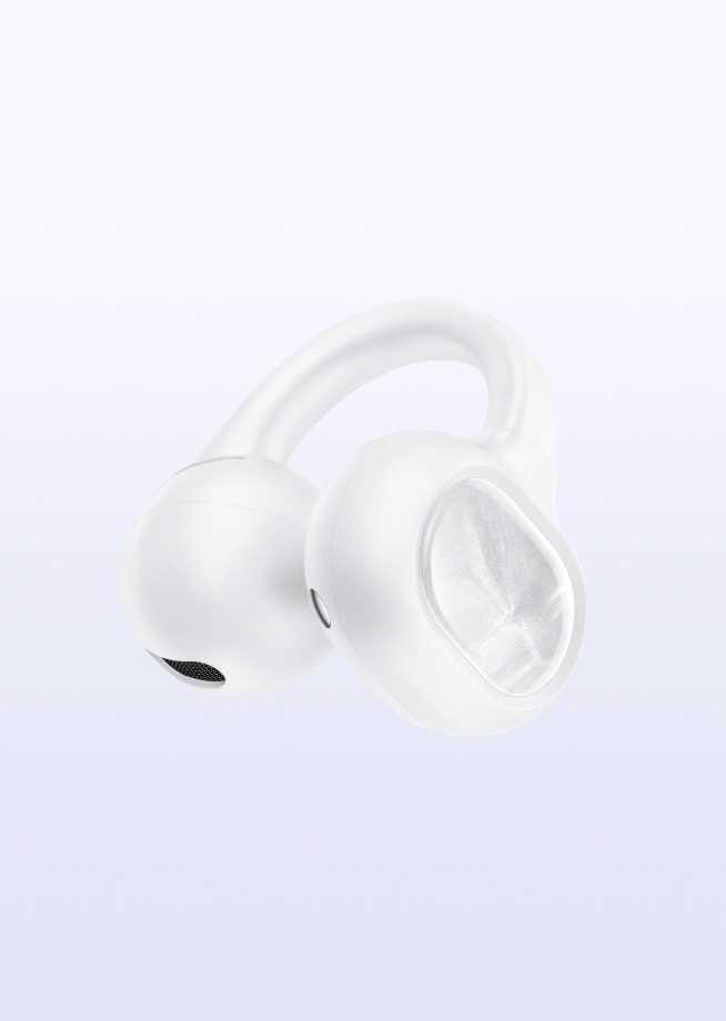 vivo Buds Clip in the color of Moonlight White