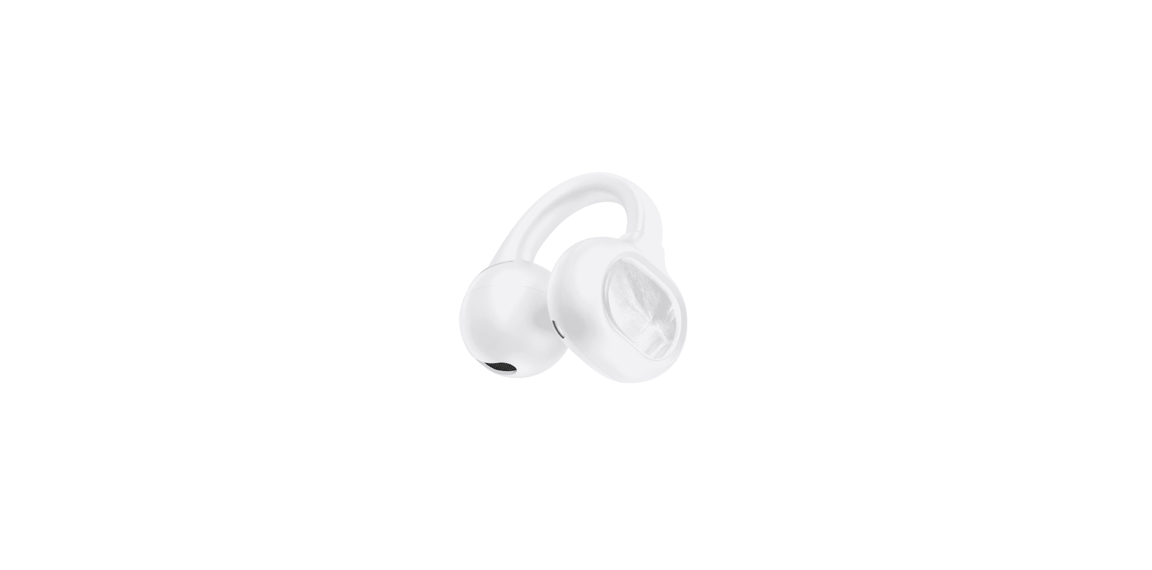 vivo Buds Clip in the color of Moonlight White